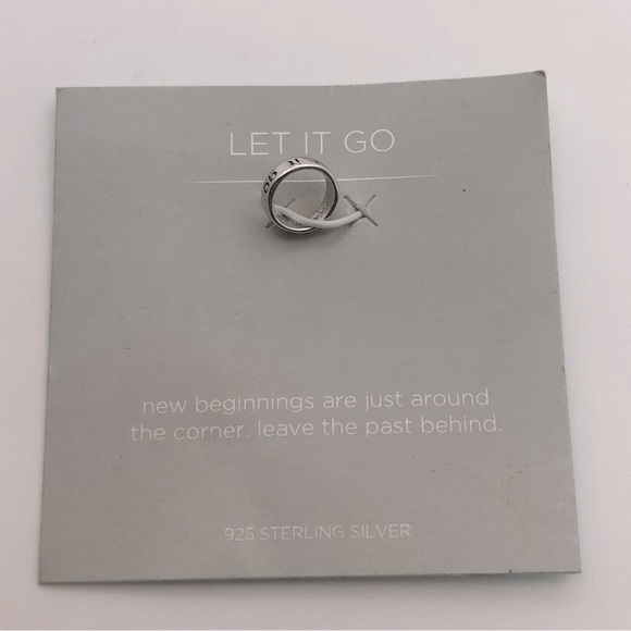Sterling Silver Origami Owl ‘ Let It Go ‘ Round Mini Charm Pendant - Picture 2 of 3